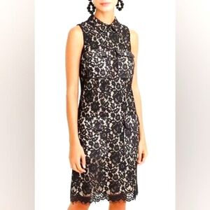 J.CREW Women's Black Lace Dress With 4 Pockets Size 10